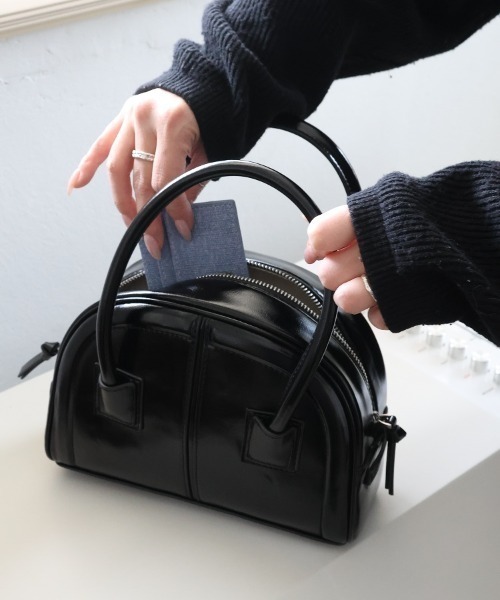 GENERAL IDEA（ジェネラルアイデア）の「【GENERAL IDEA】ラウンドミニトートバッグ / round mini tote bag（トートバッグ・レディース・バーガンディー/ブラック・FREE）」の5枚目の写真