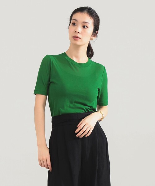 Demi-Luxe BEAMS（デミルクス ビームス）の「AK+1 / シアー Tシャツ（Tシャツ/カットソー・レディース・グリーン/ダークブラウン/ブルー系その他2・ONE SIZE）」の2枚目の写真