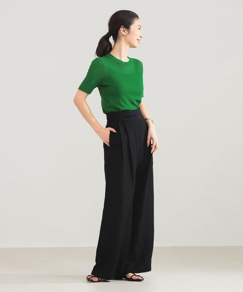 Demi-Luxe BEAMS（デミルクス ビームス）の「AK+1 / シアー Tシャツ（Tシャツ/カットソー・レディース・グリーン/ダークブラウン/ブルー系その他2・ONE SIZE）」の9枚目の写真