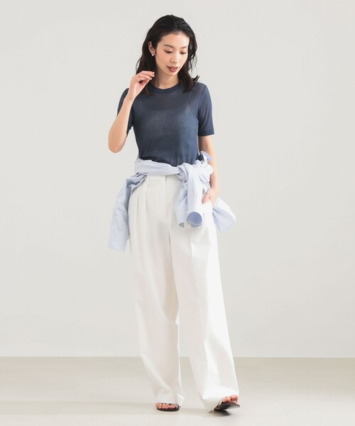 Demi-Luxe BEAMS（デミルクス ビームス）の「AK+1 / シアー Tシャツ（Tシャツ/カットソー・レディース・グリーン/ダークブラウン/ブルー系その他2・ONE SIZE）」の11枚目の写真