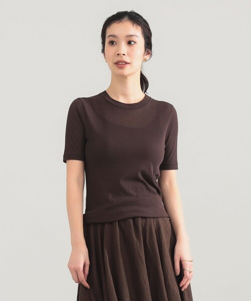 Demi-Luxe BEAMS（デミルクス ビームス）の「AK+1 / シアー Tシャツ（Tシャツ/カットソー・レディース・グリーン/ダークブラウン/ブルー系その他2・ONE SIZE）」の14枚目の写真