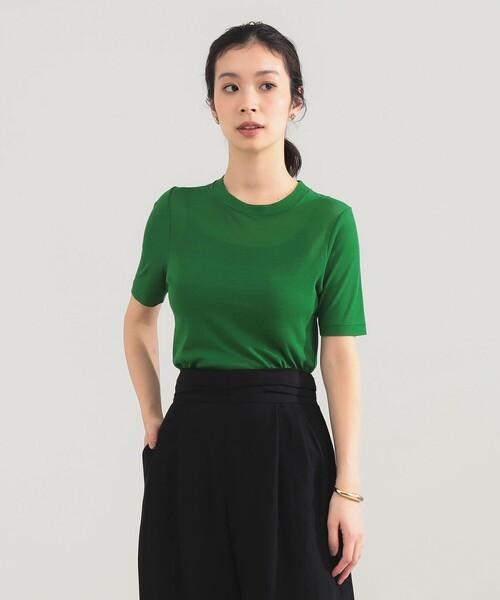 Demi-Luxe BEAMS（デミルクス ビームス）の「AK+1 / シアー Tシャツ（Tシャツ/カットソー・レディース・グリーン/ダークブラウン/ブルー系その他2・ONE SIZE）」の17枚目の写真