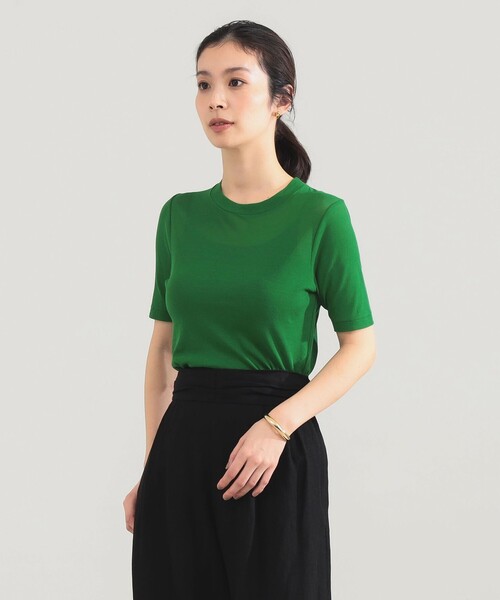 Demi-Luxe BEAMS（デミルクス ビームス）の「AK+1 / シアー Tシャツ（Tシャツ/カットソー・レディース・グリーン/ダークブラウン/ブルー系その他2・ONE SIZE）」の18枚目の写真