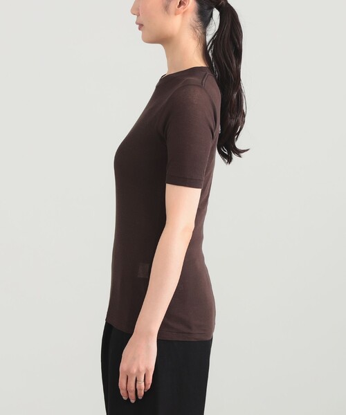 Demi-Luxe BEAMS（デミルクス ビームス）の「AK+1 / シアー Tシャツ（Tシャツ/カットソー・レディース・グリーン/ダークブラウン/ブルー系その他2・ONE SIZE）」の21枚目の写真