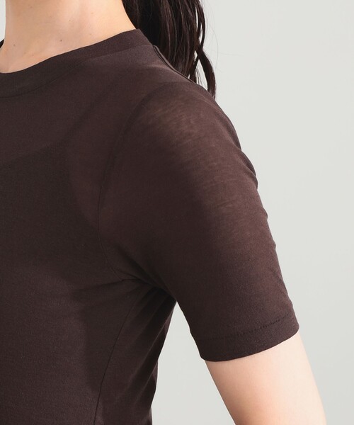 Demi-Luxe BEAMS（デミルクス ビームス）の「AK+1 / シアー Tシャツ（Tシャツ/カットソー・レディース・グリーン/ダークブラウン/ブルー系その他2・ONE SIZE）」の18枚目の写真