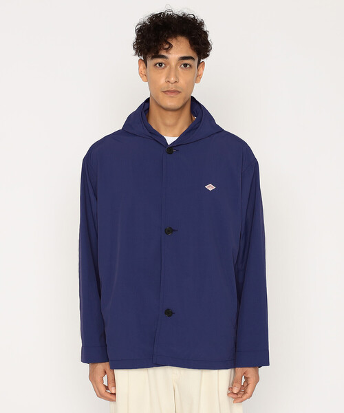 DANTON MEN'S NYLON TUSSER JACKET ネイビー Men's Nylon Tusser Hooded Jacket（ブルゾン）｜DANTON（ダントン）の