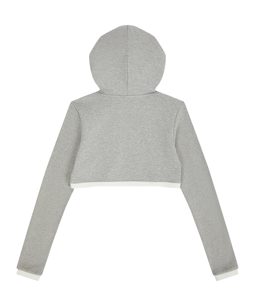 LUVISTRUE（ラヴイズトゥルー）の「EL EYELET HOOD BOLERO CARDIGAN(GRAY)（カーディガン/ボレロ・レディース・その他・FREE）」の3枚目の写真