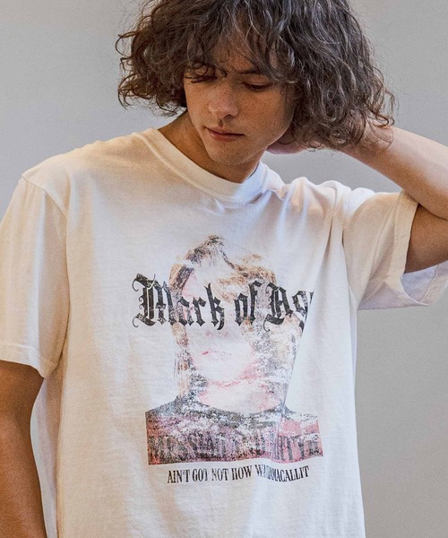 CAMBIO(カンビオ)の「mt10255-ピグメントプリントT(Mark of Age) Tシャツ(2601120MCB)(Tシャツ/カットソー・メンズ・ホワイト/ネイビー/ブラック・S/M/L/XL)」の13枚目の写真