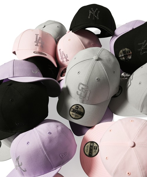 セール】ニューエラ【NEW ERA】別注 - ラインストーンロゴ キャップ