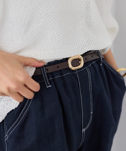 BARNYARDSTORM（バンヤードストーム）の「BARNYARDSTORM / メタルバックルベルト（ベルト・レディース・ベージュ/ブラウン・FREE）」の18枚目の写真