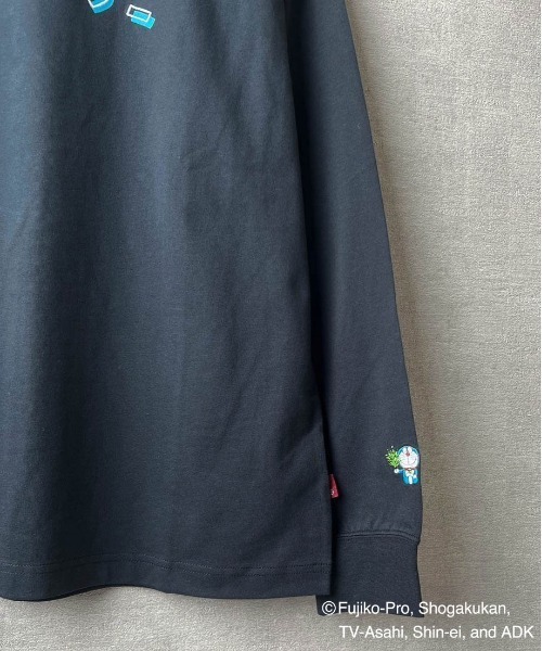 TETERA(テテラ)の「【RS】【TETERA×ドラえもん】UNISEX KIDS トトノッターLST / ドラえもん刺繍 フロントプリント トトノッター ロングスリーブ Tシャツ tete22-016,tete22-016-k(Tシャツ/カットソー・レディース・ブラック・L/XL)」の4枚目の写真