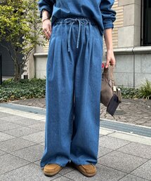 DouDou | 【インフルエンサーOKOCHI企画】デニムタックイージーパンツ(その他パンツ)