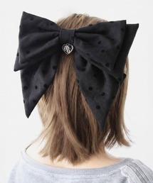 夢展望（ユメテンボウ）の「オリジナルハートチャーム付きビッグリボンドットバレッタ（その他ヘアアクセサリー）」