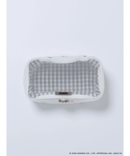 EMODA（エモダ）の「【はぴだんぶい】MESH PATTERN POUCH（ポーチ・レディース・ホワイト/ブラック・FREE）」の7枚目の写真