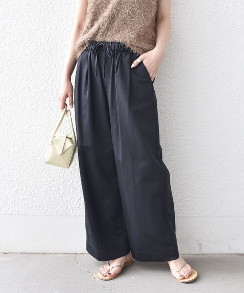 SHIPS Colors(シップス カラーズ)の「SHIPS Colors:〈手洗い可能〉TC チノ イージー パンツ◇(チノパンツ・レディース・ベージュ/ネイビー・SMALL/MEDIUM)」の1枚目の写真
