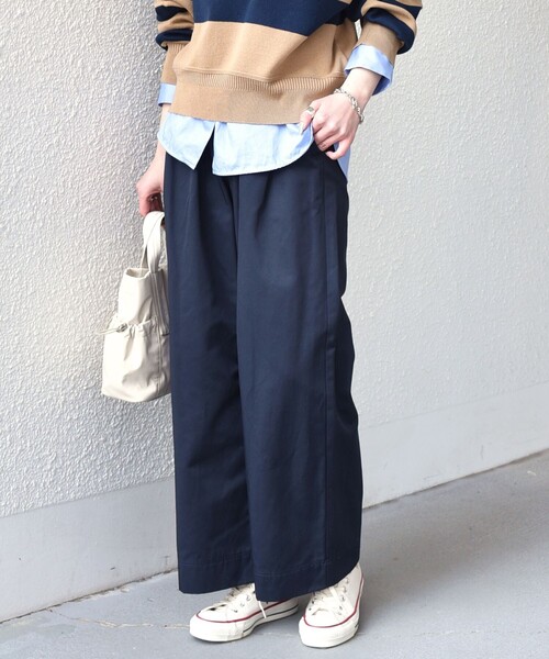 SHIPS Colors(シップス カラーズ)の「SHIPS Colors:〈手洗い可能〉TC チノ イージー パンツ◇(チノパンツ・レディース・ベージュ/ネイビー・SMALL/MEDIUM)」の5枚目の写真