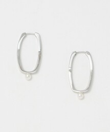 UNITED ARROWS | オーバルフープ&イミテーションパール ピアス(ピアス（両耳用）)