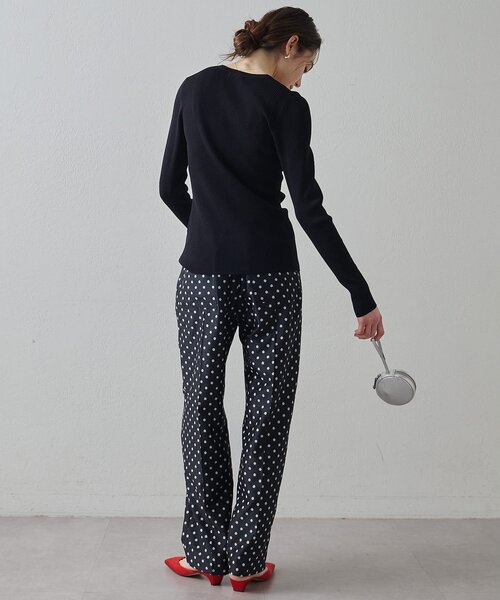 Drawing Numbers（ドローイング ナンバーズ）の「【Drawing Numbers】リブVネックカーディガン（カーディガン/ボレロ・レディース・ブラック/ブラウン/ホワイト・38）」の14枚目の写真