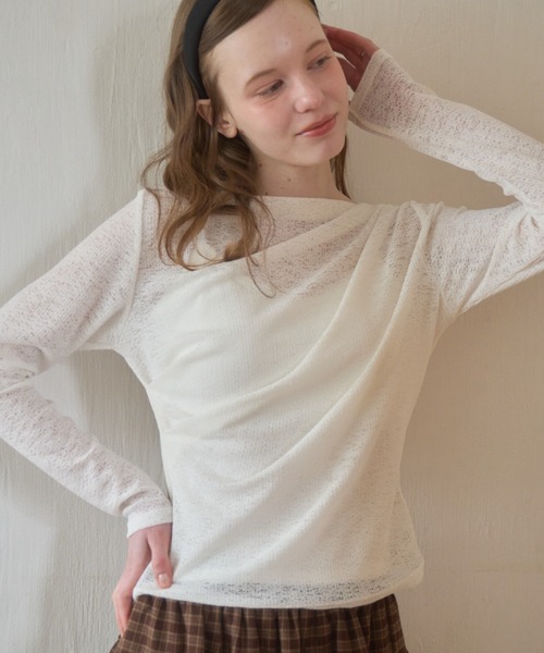 レースドレープTOPS/Lace drape tops（Tシャツ/カットソー）｜Birthday