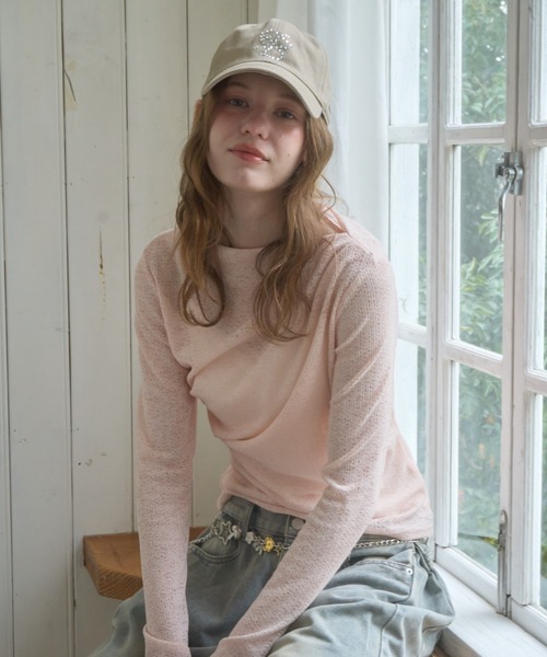 Birthday room(バースデイルーム)の「レースドレープTOPS/Lace drape tops(Tシャツ/カットソー・レディース・ライトブルー/ホワイト/ピンク・FREE)」の20枚目の写真
