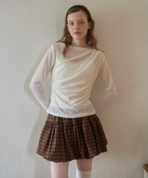 Birthday room(バースデイルーム)の「レースドレープTOPS/Lace drape tops(Tシャツ/カットソー・レディース・ライトブルー/ホワイト/ピンク・FREE)」の11枚目の写真