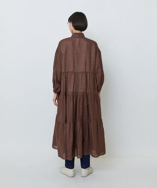LOISIR（ロワズィール）の「ラミーティアードワンピース（ワンピース・レディース・ブルー/ブラウン・FREE）」の14枚目の写真