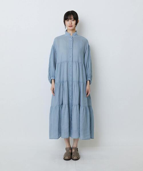 LOISIR（ロワズィール）の「ラミーティアードワンピース（ワンピース・レディース・ブルー/ブラウン・FREE）」の15枚目の写真