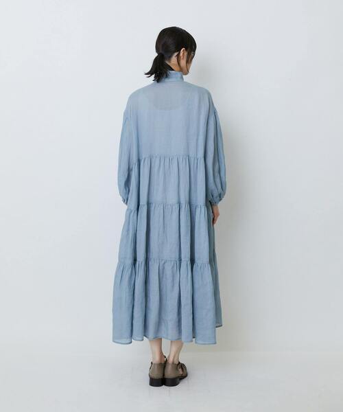 LOISIR（ロワズィール）の「ラミーティアードワンピース（ワンピース・レディース・ブルー/ブラウン・FREE）」の17枚目の写真