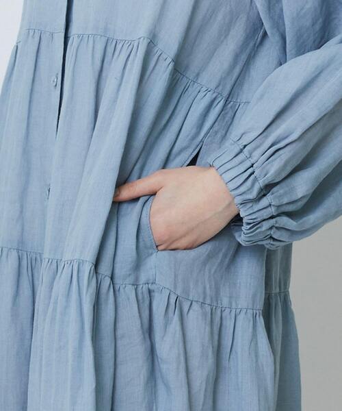 LOISIR（ロワズィール）の「ラミーティアードワンピース（ワンピース・レディース・ブルー/ブラウン・FREE）」の21枚目の写真
