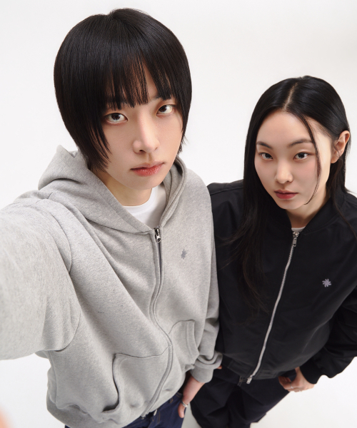 SLOW RECORD HOUSE（スローレコードハウス）の「クロップフードジップアップ_グレー（パーカー・レディース・その他・MEDIUM/LARGE）」の14枚目の写真