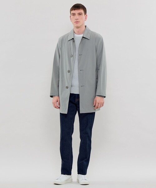MACKINTOSH LONDON(マッキントッシュ ロンドン)の「【DUNFORD SHORT】【FEATHER-TECH PAC】【FLEX NYLON】ストレッチナイロンステンカラーコート(ステンカラーコート・メンズ・ブルー系その他2/ネイビー/グレー・42/38/40)」の4枚目の写真