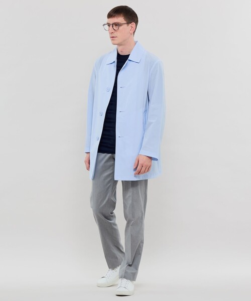 MACKINTOSH LONDON(マッキントッシュ ロンドン)の「【DUNFORD SHORT】【FEATHER-TECH PAC】【FLEX NYLON】ストレッチナイロンステンカラーコート(ステンカラーコート・メンズ・ブルー系その他2/ネイビー/グレー・42/38/40)」の5枚目の写真
