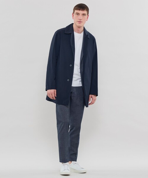 MACKINTOSH LONDON(マッキントッシュ ロンドン)の「【DUNFORD SHORT】【FEATHER-TECH PAC】【FLEX NYLON】ストレッチナイロンステンカラーコート(ステンカラーコート・メンズ・ブルー系その他2/ネイビー/グレー・42/38/40)」の6枚目の写真