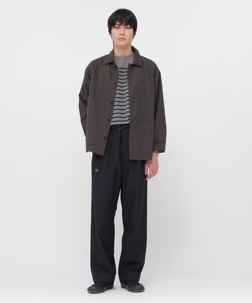 MHL.（エムエイチエル）の「COTTON HEMP OXFORD（シャツ/ブラウス・メンズ・ネイビー/オリーブドラブ・LARGE/MEDIUM/SMALL）」の8枚目の写真