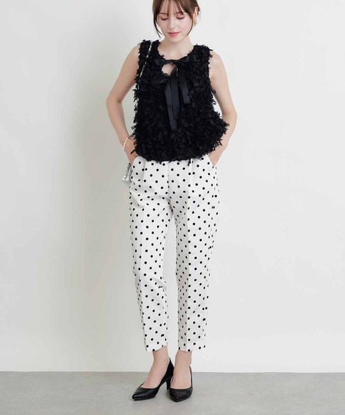 PICCIN(ピッチン)の「後ろリボンベスト(ベスト・レディース・ブラック/オフホワイト・M)」の15枚目の写真