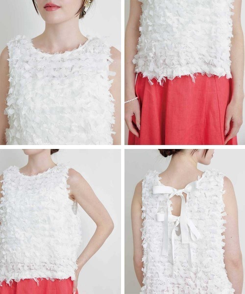 PICCIN(ピッチン)の「後ろリボンベスト(ベスト・レディース・ブラック/オフホワイト・M)」の19枚目の写真