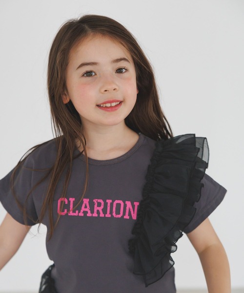 BAYFLOW（ベイフロー）の「[大人気Tシャツ!!デザインをアップデート★]アシメオーガンジーフリルT(KIDS)（Tシャツ/カットソー・キッズ・パープル/イエロー/チャコール・140cm/130cm/120cm/110cm/150cm）」の9枚目の写真