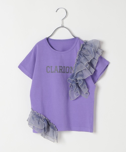 BAYFLOW（ベイフロー）の「[大人気Tシャツ!!デザインをアップデート★]アシメオーガンジーフリルT(KIDS)（Tシャツ/カットソー・キッズ・パープル/イエロー/チャコール・140cm/130cm/120cm/110cm/150cm）」の19枚目の写真
