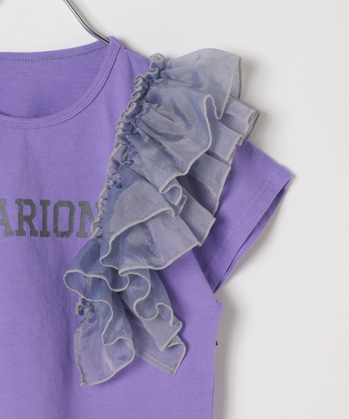 BAYFLOW（ベイフロー）の「[大人気Tシャツ!!デザインをアップデート★]アシメオーガンジーフリルT(KIDS)（Tシャツ/カットソー・キッズ・パープル/イエロー/チャコール・140cm/130cm/120cm/110cm/150cm）」の22枚目の写真