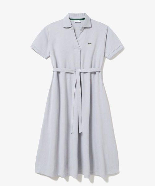 LACOSTE(ラコステ)の「スキッパーネックポロドレス / マキシ丈フレアワンピース(ワンピース・レディース・ネイビー/ブラック/ライトグレー・34/40/36/38)」の5枚目の写真