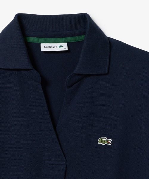 LACOSTE(ラコステ)の「スキッパーネックポロドレス / マキシ丈フレアワンピース(ワンピース・レディース・ネイビー/ブラック/ライトグレー・34/40/36/38)」の16枚目の写真