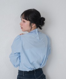 2026春夏新作 WEB限定 フリルスタンドカラーブラウス