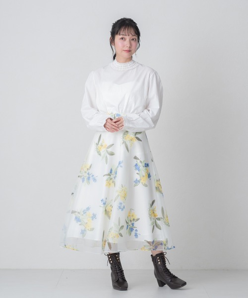MISCH MASCH(ミッシュマッシュ)の「2026春夏新作 WEB限定 フリルスタンドカラーブラウス(シャツ/ブラウス・レディース・ホワイト/ブルー・フリ-)」の8枚目の写真