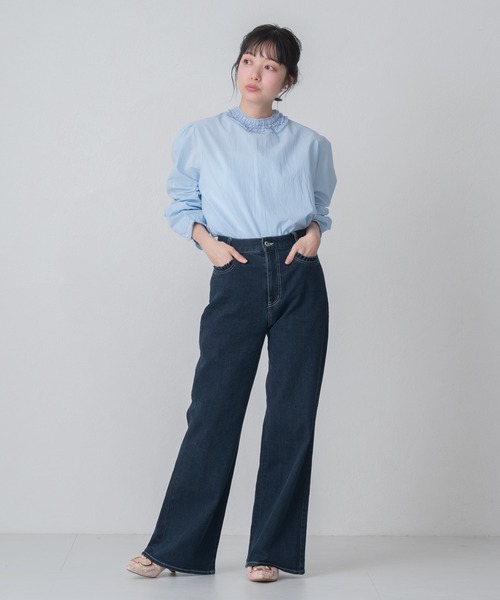 MISCH MASCH(ミッシュマッシュ)の「2026春夏新作 WEB限定 フリルスタンドカラーブラウス(シャツ/ブラウス・レディース・ホワイト/ブルー・フリ-)」の18枚目の写真