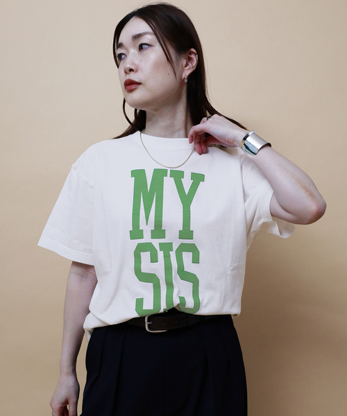 journal standard L'essage（ジャーナルスタンダードレサージュ）の「《丸の内店＆WEB限定》【MYSIS】Tシャツ（Tシャツ/カットソー・レディース・ホワイト/ネイビー・FREE）」の13枚目の写真