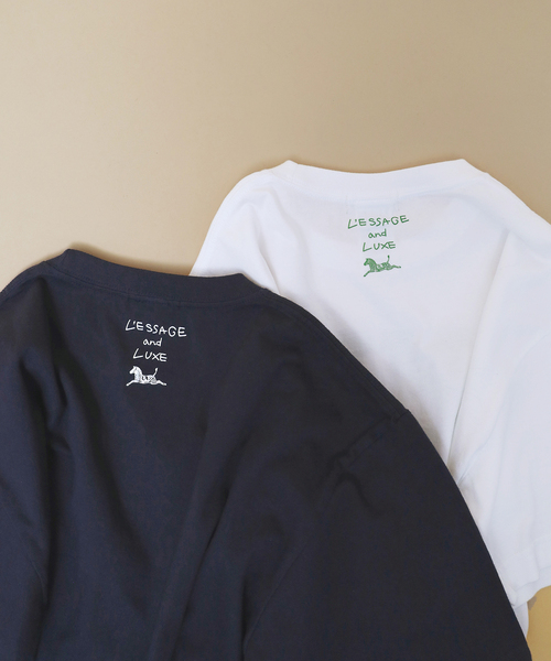 journal standard L'essage（ジャーナルスタンダードレサージュ）の「《丸の内店＆WEB限定》【MYSIS】Tシャツ（Tシャツ/カットソー・レディース・ホワイト/ネイビー・FREE）」の15枚目の写真