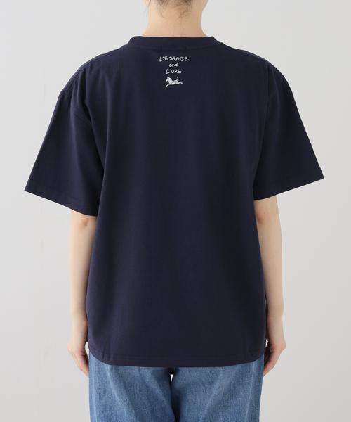 journal standard L'essage（ジャーナルスタンダードレサージュ）の「《丸の内店＆WEB限定》【MYSIS】Tシャツ（Tシャツ/カットソー・レディース・ホワイト/ネイビー・FREE）」の18枚目の写真