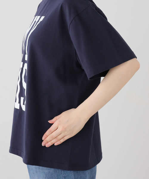 journal standard L'essage（ジャーナルスタンダードレサージュ）の「《丸の内店＆WEB限定》【MYSIS】Tシャツ（Tシャツ/カットソー・レディース・ホワイト/ネイビー・FREE）」の3枚目の写真