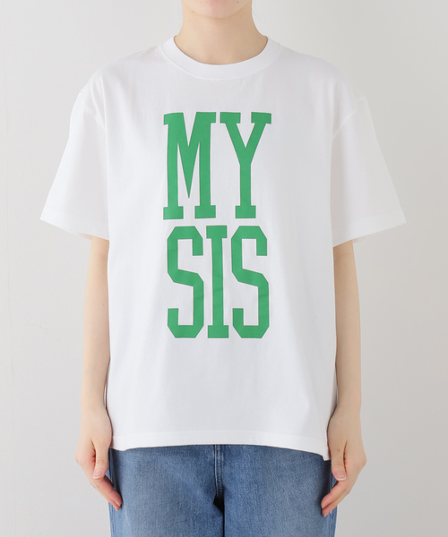 journal standard L'essage（ジャーナルスタンダードレサージュ）の「《丸の内店＆WEB限定》【MYSIS】Tシャツ（Tシャツ/カットソー・レディース・ホワイト/ネイビー・FREE）」の5枚目の写真