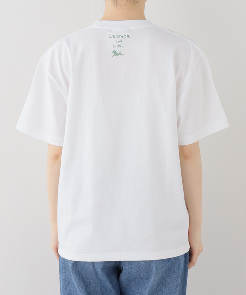 journal standard L'essage（ジャーナルスタンダードレサージュ）の「《丸の内店＆WEB限定》【MYSIS】Tシャツ（Tシャツ/カットソー・レディース・ホワイト/ネイビー・FREE）」の6枚目の写真